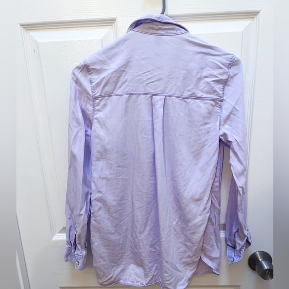 Old navy purple button up button down - Picture 6 of 7